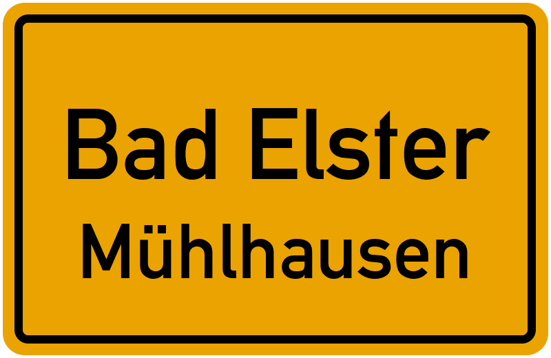 Ortsschild Bad Elster