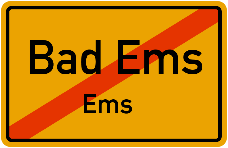 Ortsschild Bad Ems