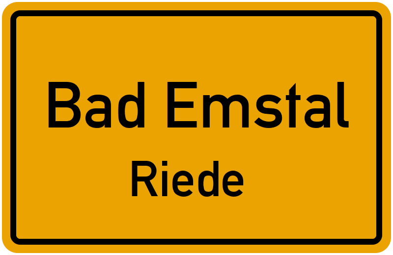 Ortsschild Bad Emstal
