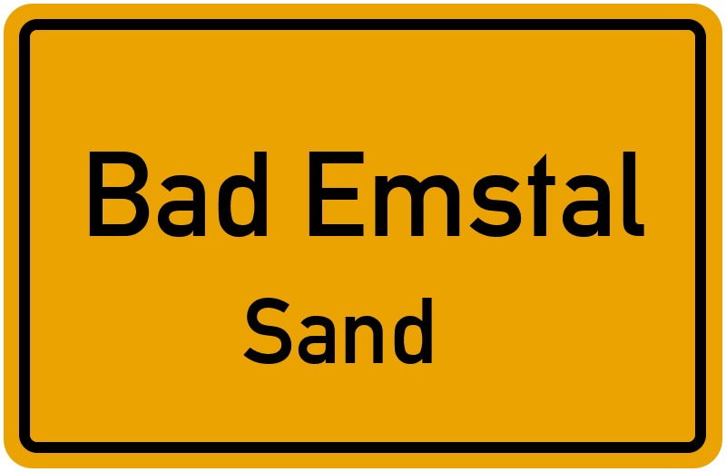 Ortsschild Bad Emstal