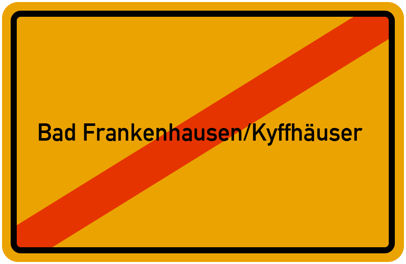 Ortsschild Bad Frankenhausen/Kyffhäuser