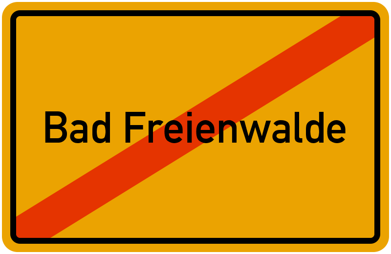 Ortsschild Bad Freienwalde