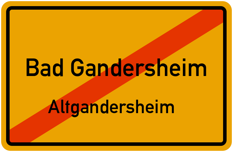 Ortsschild Bad Gandersheim