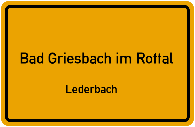 Ortsschild Bad Griesbach im Rottal