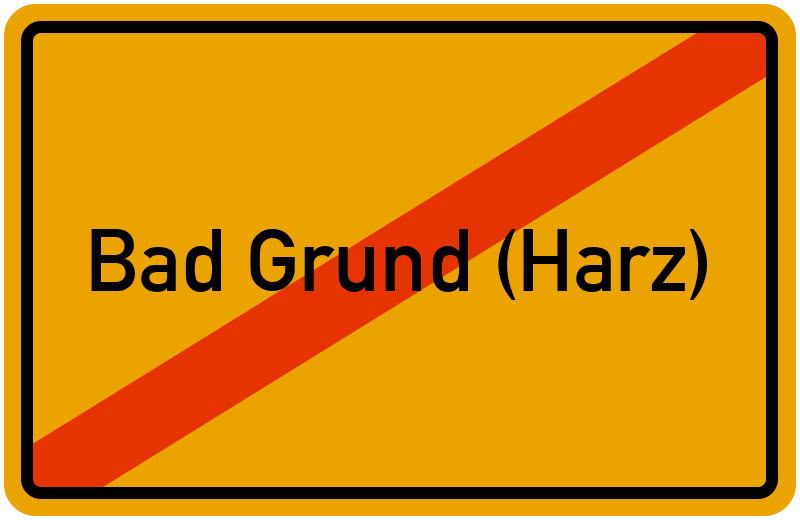 Ortsschild Bad Grund (Harz)