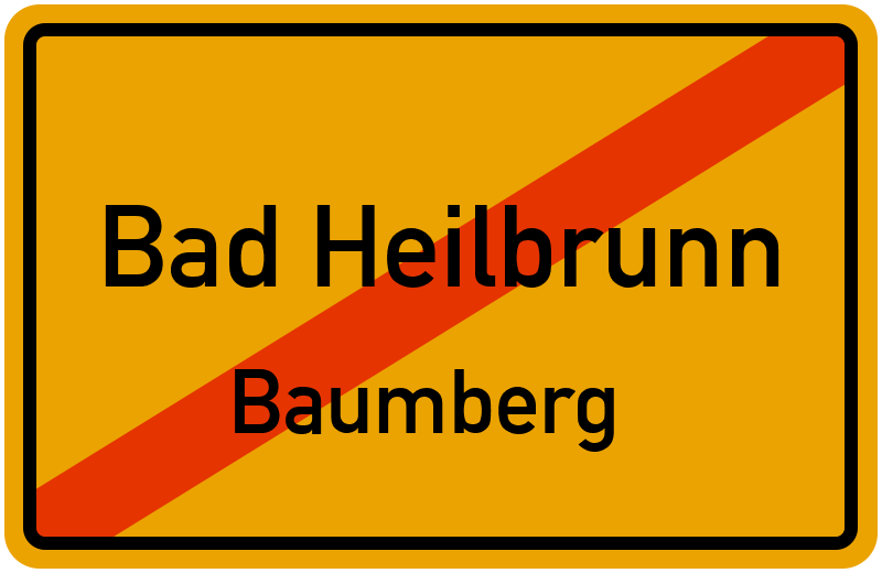 Ortsschild Bad Heilbrunn