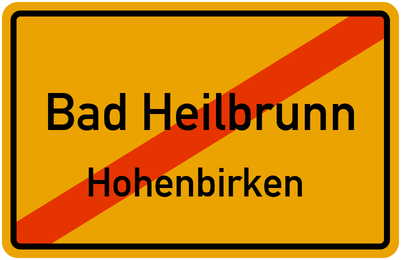 Ortsschild Bad Heilbrunn