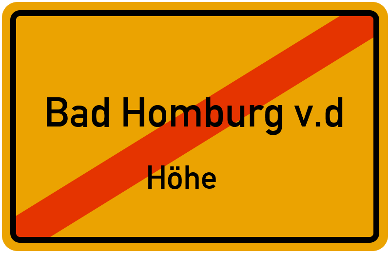 Ortsschild Bad Homburg v.d