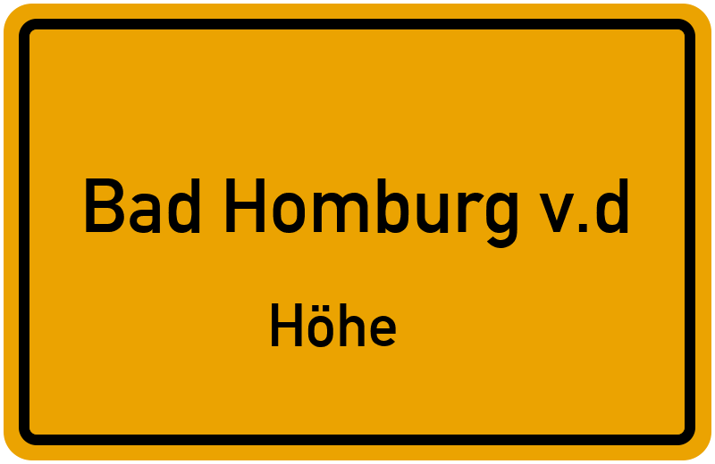 Ortsschild Bad Homburg v.d