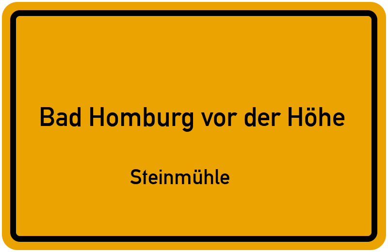 Ortsschild Bad Homburg vor der Höhe