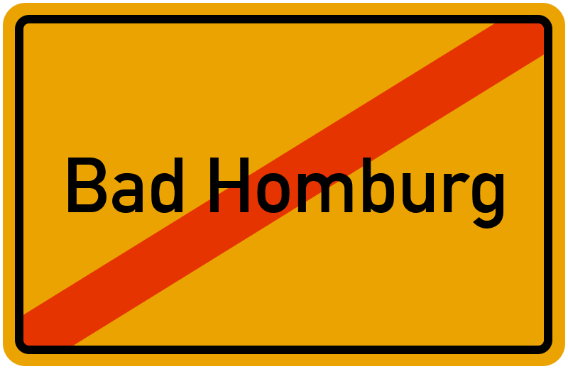 Ortsschild Bad Homburg