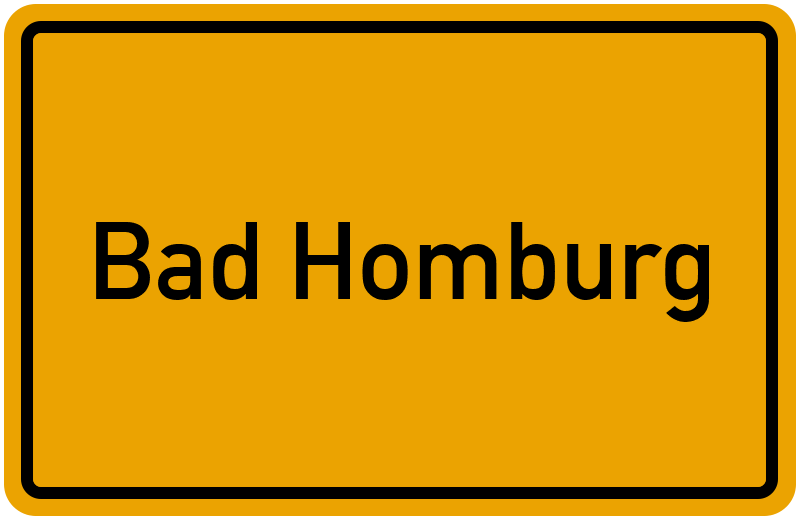 Ortsschild Bad Homburg