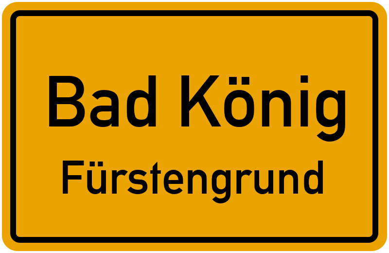 Ortsschild Bad König