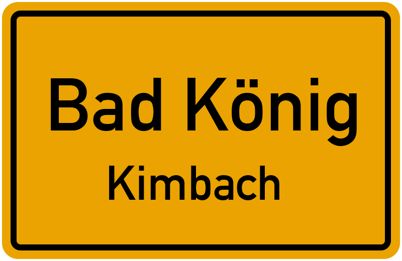 Ortsschild Bad König