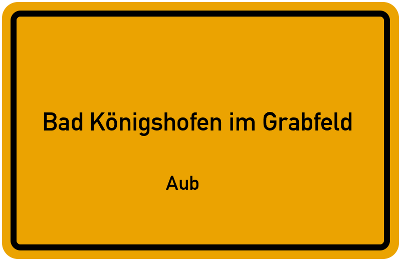 Ortsschild Bad Königshofen im Grabfeld