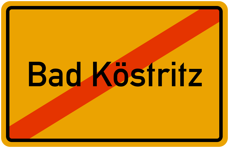 Ortsschild Bad Köstritz