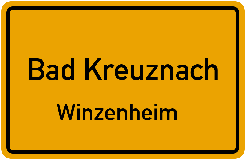 Ortsschild Bad Kreuznach
