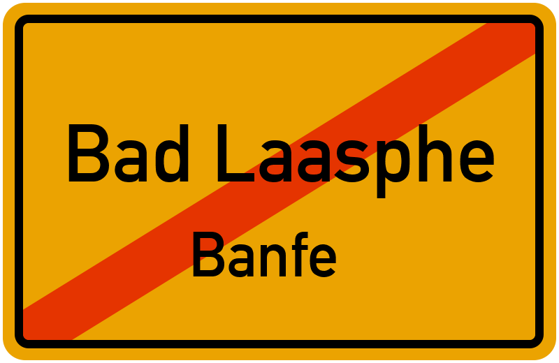 Ortsschild Bad Laasphe