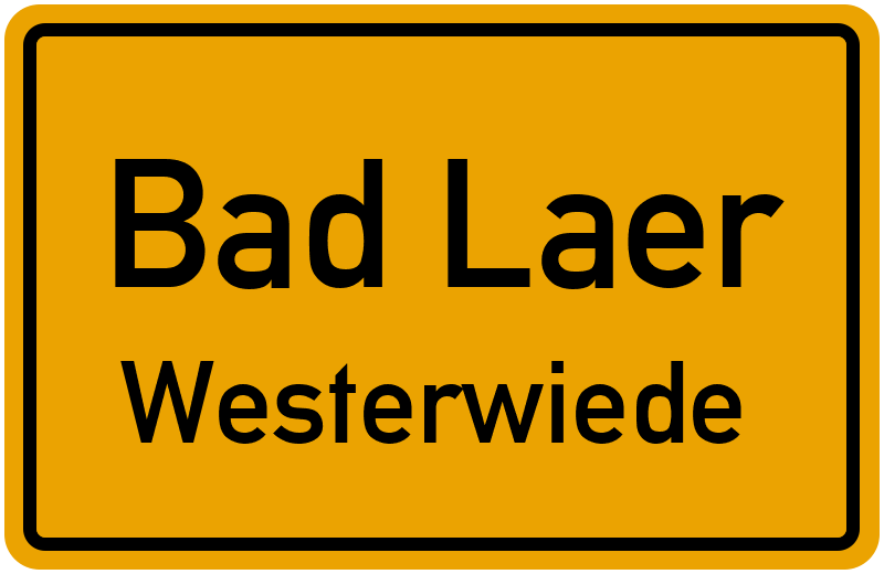 Ortsschild Bad Laer