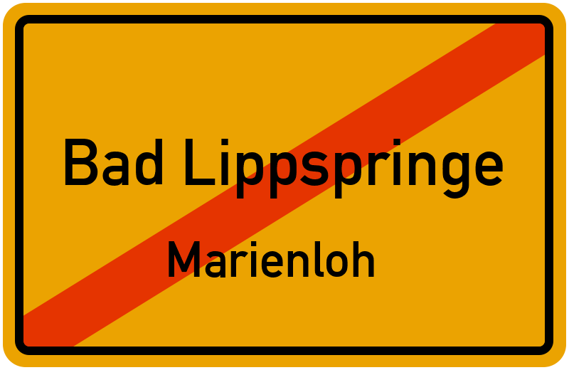Ortsschild Bad Lippspringe