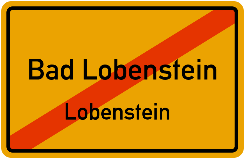 Ortsschild Bad Lobenstein