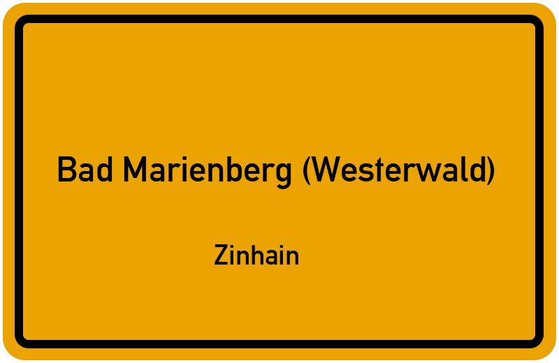 Ortsschild Bad Marienberg (Westerwald)
