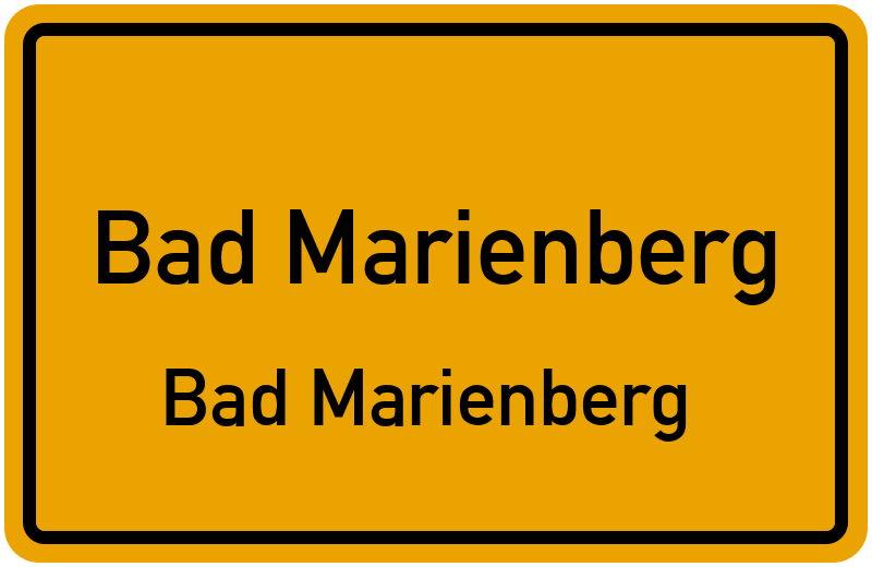 Ortsschild Bad Marienberg