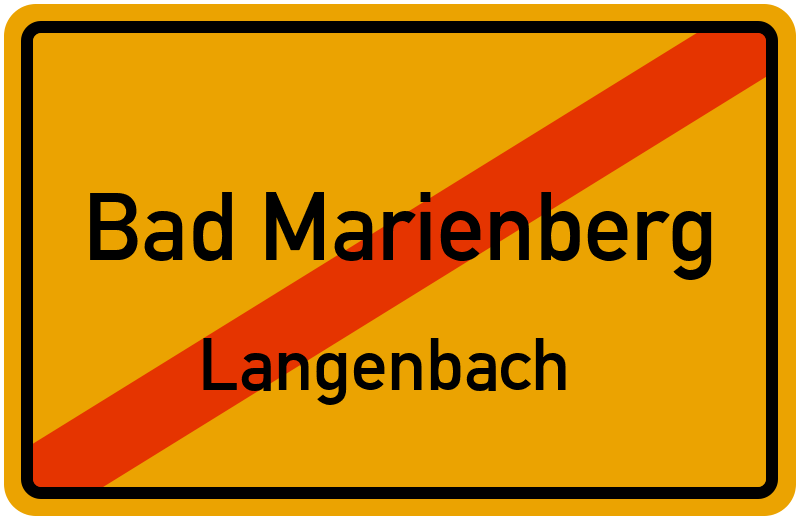 Ortsschild Bad Marienberg