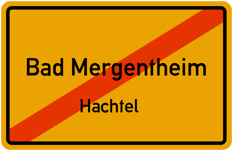 Ortsschild Bad Mergentheim