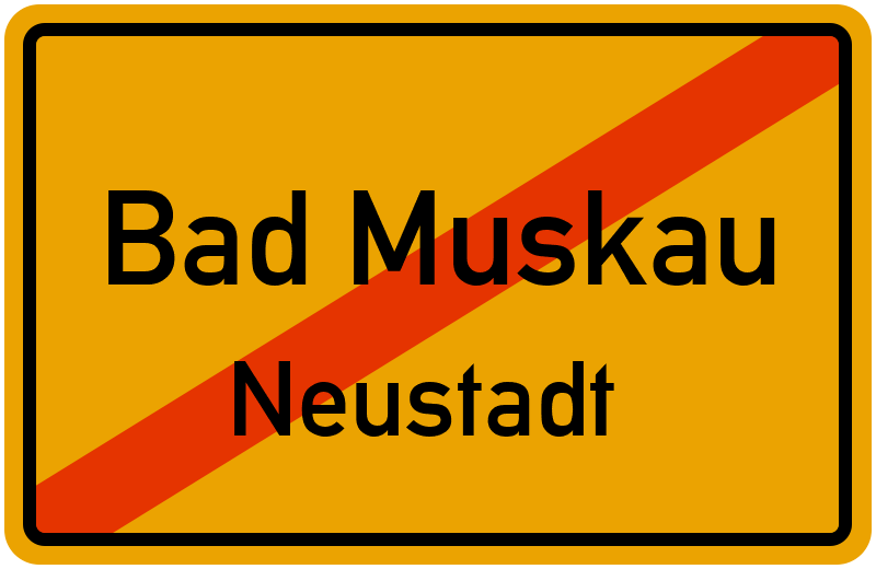Ortsschild Bad Muskau