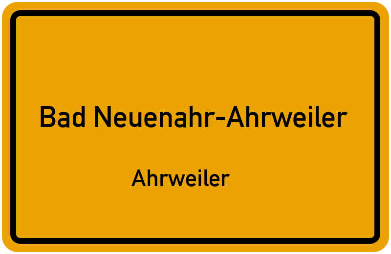 Ortsschild Bad Neuenahr-Ahrweiler