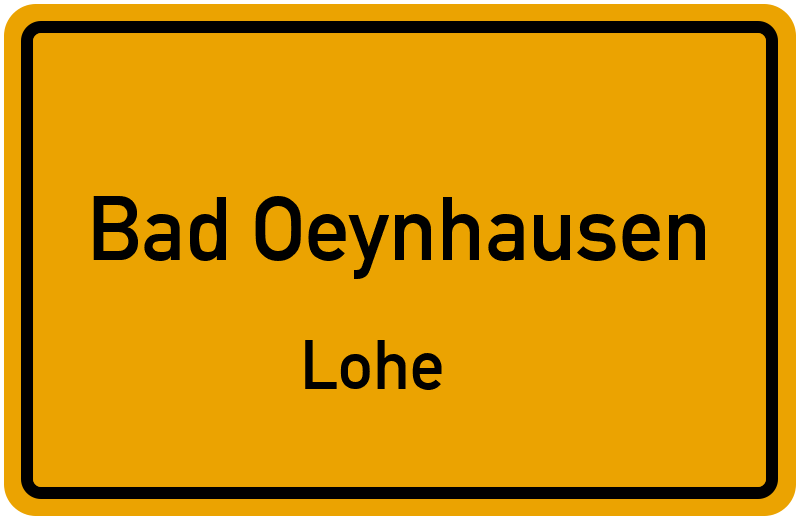 Ortsschild Bad Oeynhausen