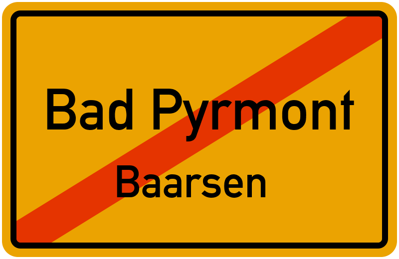 Ortsschild Bad Pyrmont