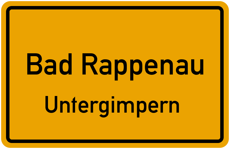 Ortsschild Bad Rappenau