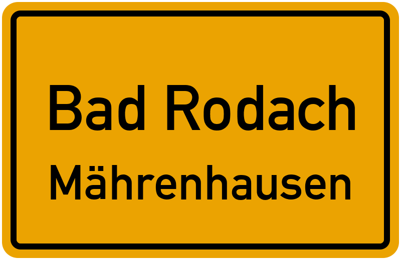 Ortsschild Bad Rodach