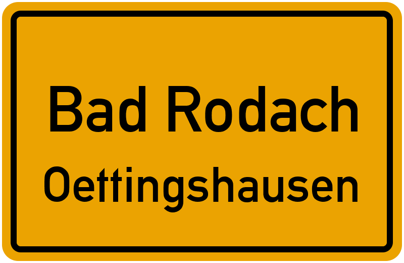 Ortsschild Bad Rodach