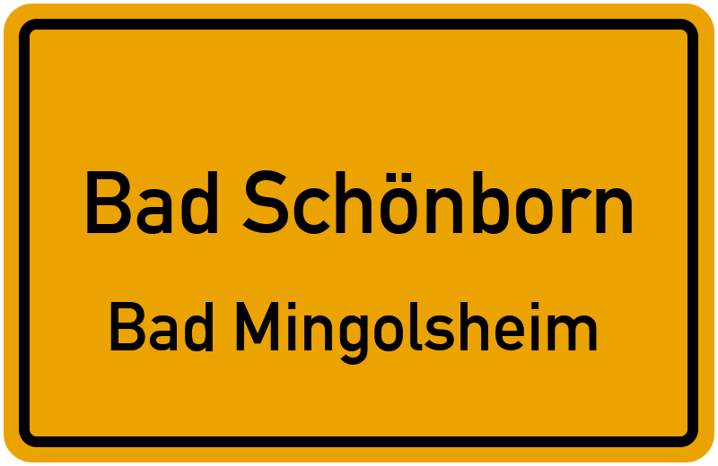 Ortsschild Bad Schönborn