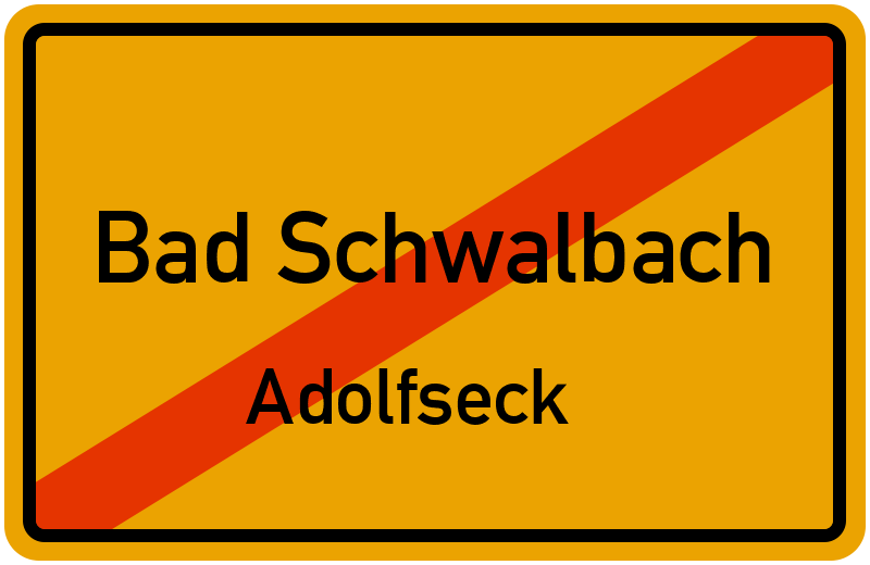 Ortsschild Bad Schwalbach