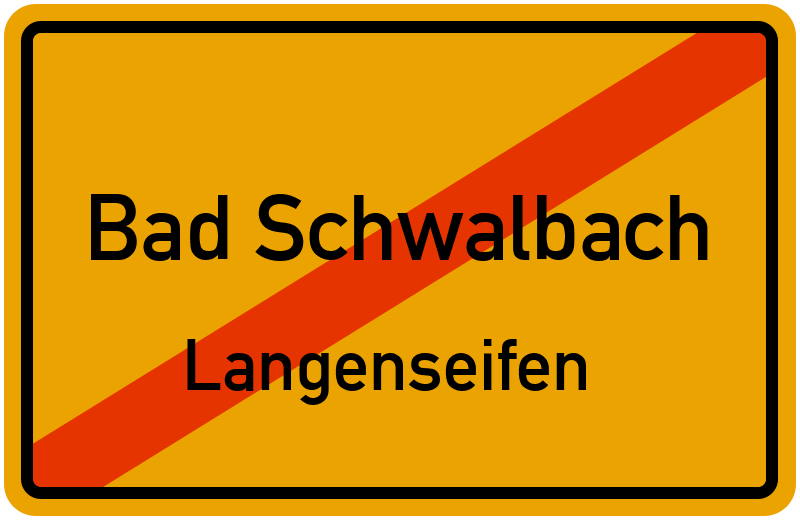 Ortsschild Bad Schwalbach