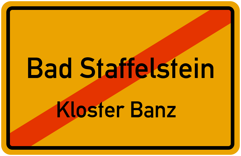 Ortsschild Bad Staffelstein