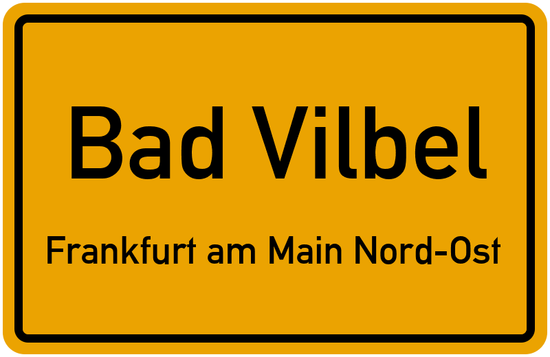 Ortsschild Bad Vilbel
