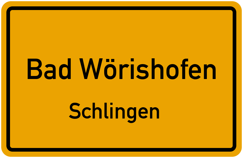 Ortsschild Bad Wörishofen-Schlingen kostenlos: Download & Drucken