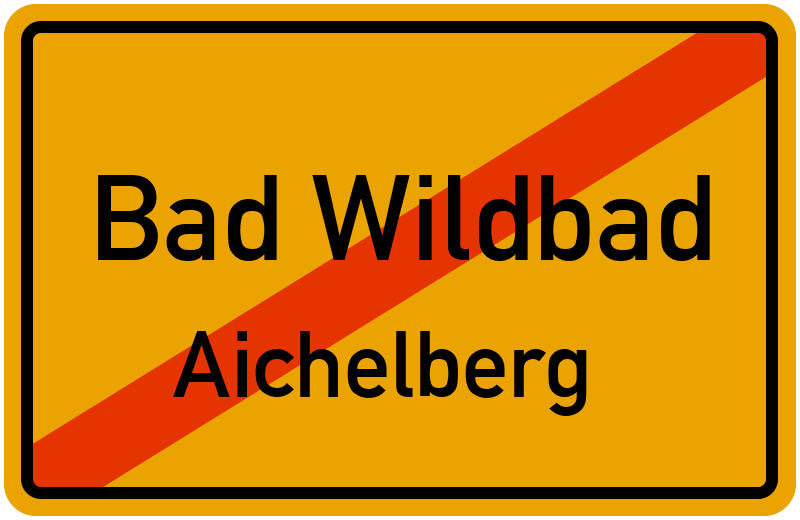 Ortsschild Bad Wildbad