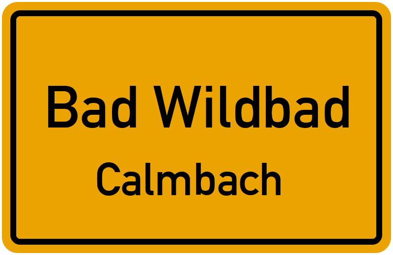 Ortsschild Bad Wildbad