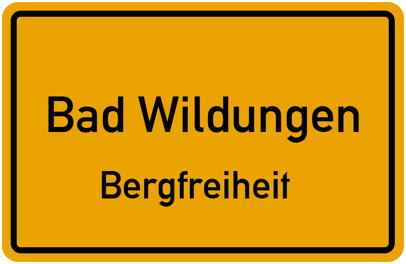 Ortsschild Bad Wildungen