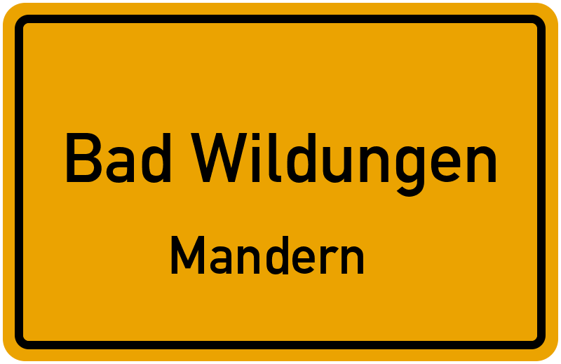 Ortsschild Bad Wildungen