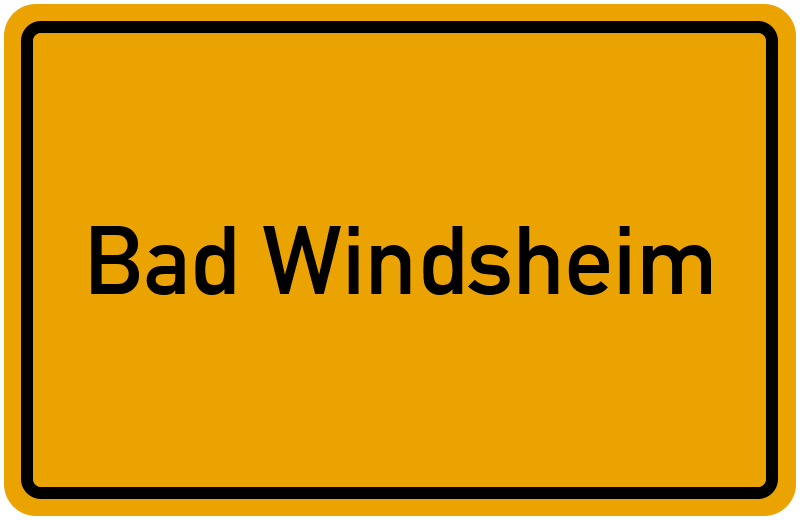 Ortsschild Bad Windsheim