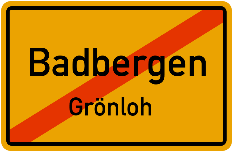 Ortsschild Badbergen