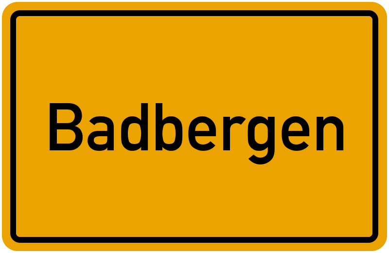 Ortsschild Badbergen