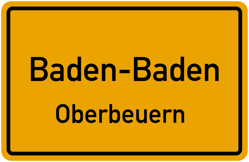 Ortsschild Baden-Baden